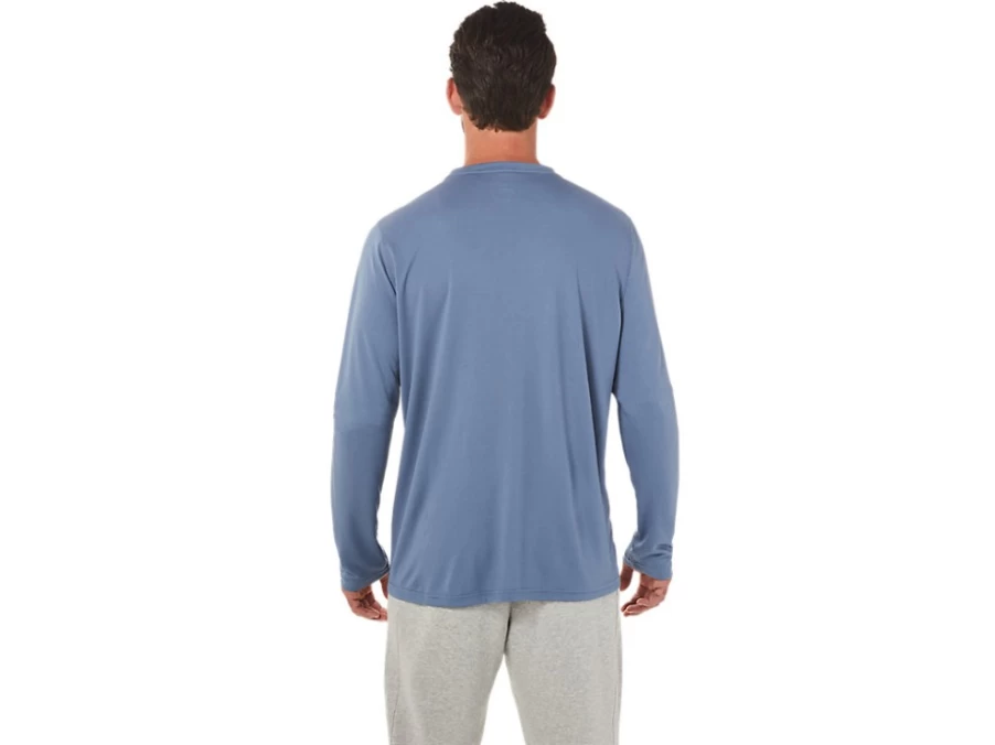 ASICS Men's M CORE LS Top - Storm Blue Long Sleeve Performance Shirt