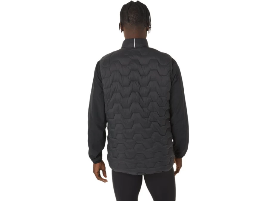 ASICS Men's M Reverse Insulated Vest in Graphite Grey/Amber