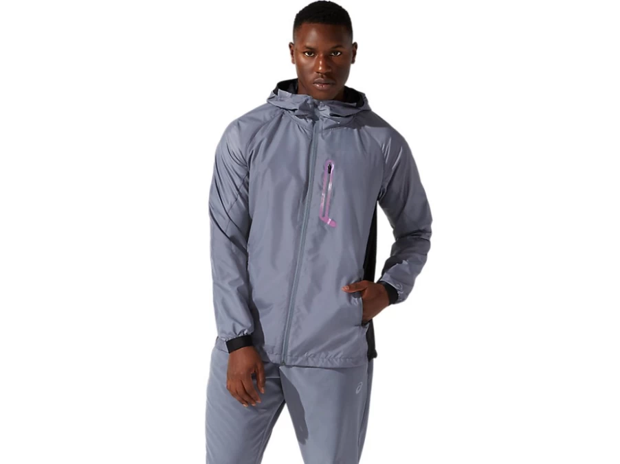 ASICS Men's Metropolis Hybrid Woven Jacket – Lightweight & Breathable Outerwear