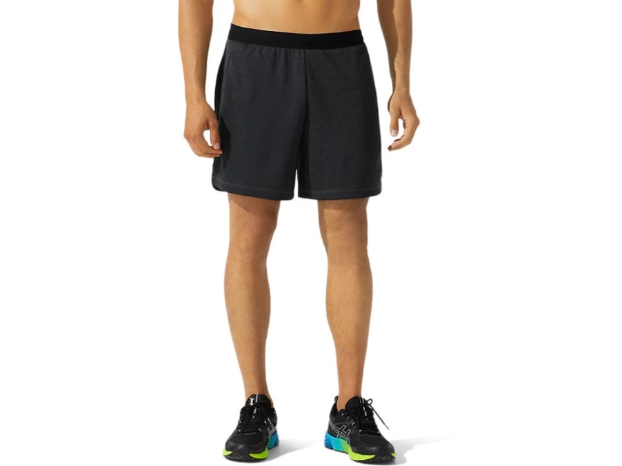 ASICS Men's 7-Inch Knit Training Shorts - Dark Grey Heather