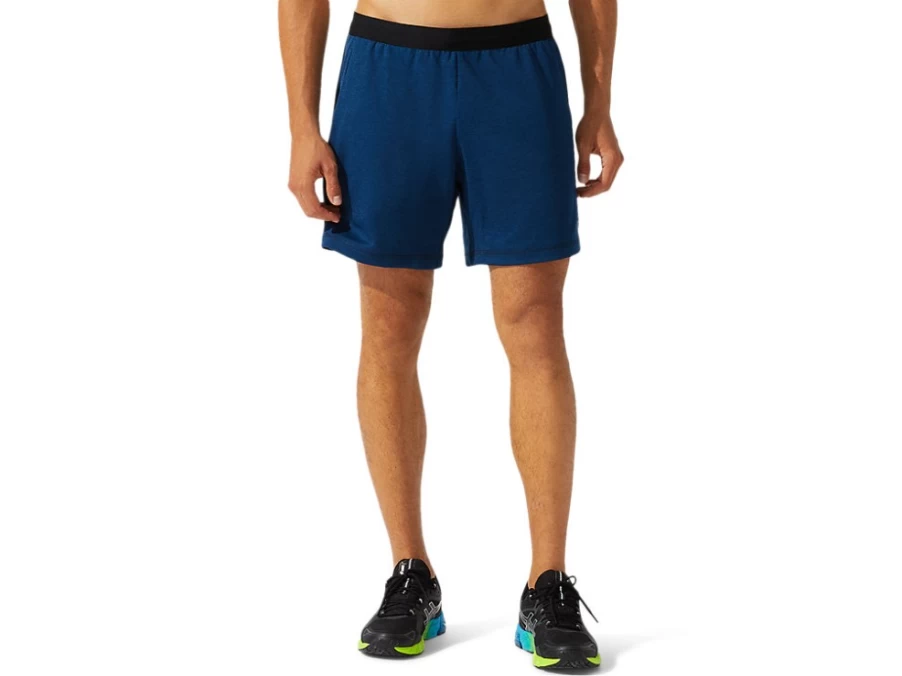 ASICS Men's French Blue Heather 7-Inch Knit Training Shorts