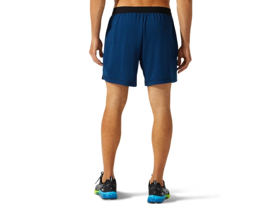 ASICS Men's French Blue Heather 7-Inch Knit Training Shorts