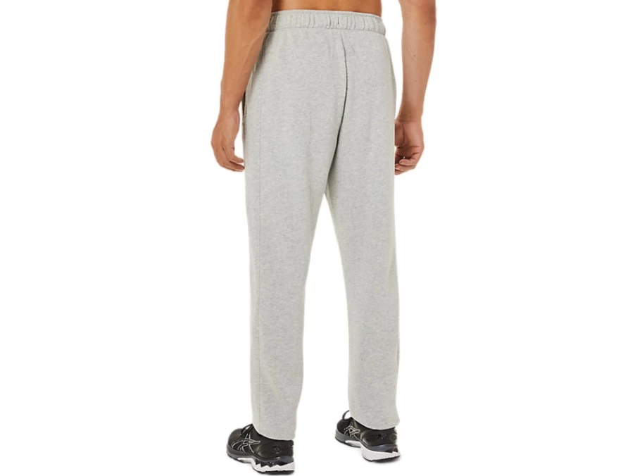 ASICS Men's Light Grey Heather Fleece Tapered Pants - Comfort Athletic Joggers