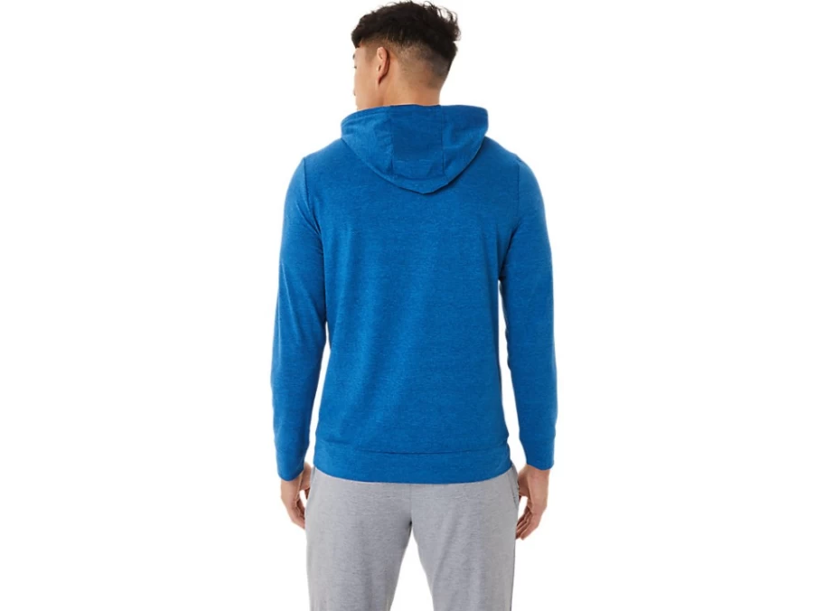 ASICS Men's Lake Drive Heather Tech Pullover Hoodie - Lightweight Performance Sweatshirt