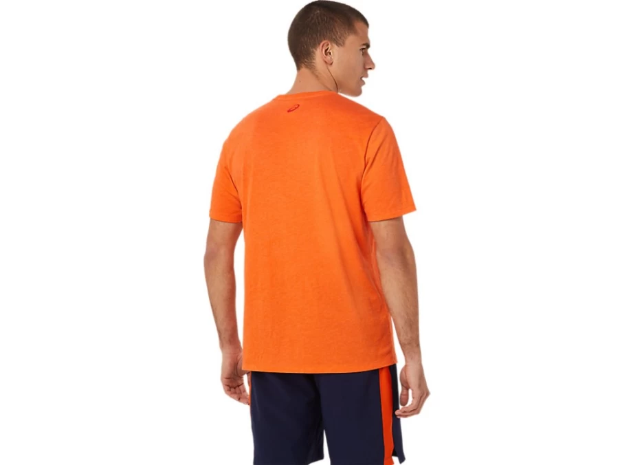 ASICS Men's XG M Spiral A Universal Lang T Shirt in Marigold Heather