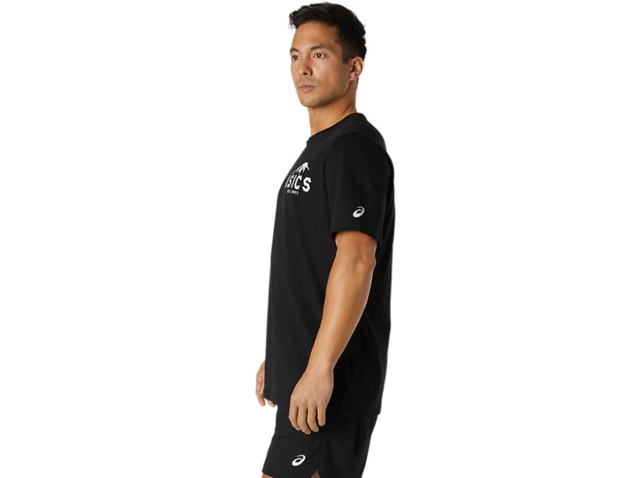 ASICS UNISEX Performance Black Vintage 1977 Fuji Graphic T-Shirt