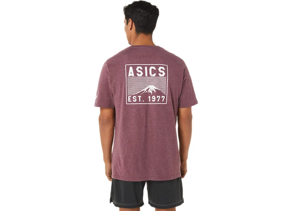 ASICS Unisex Deep Mars Heather Fuji 1977 Vintage T-Shirt