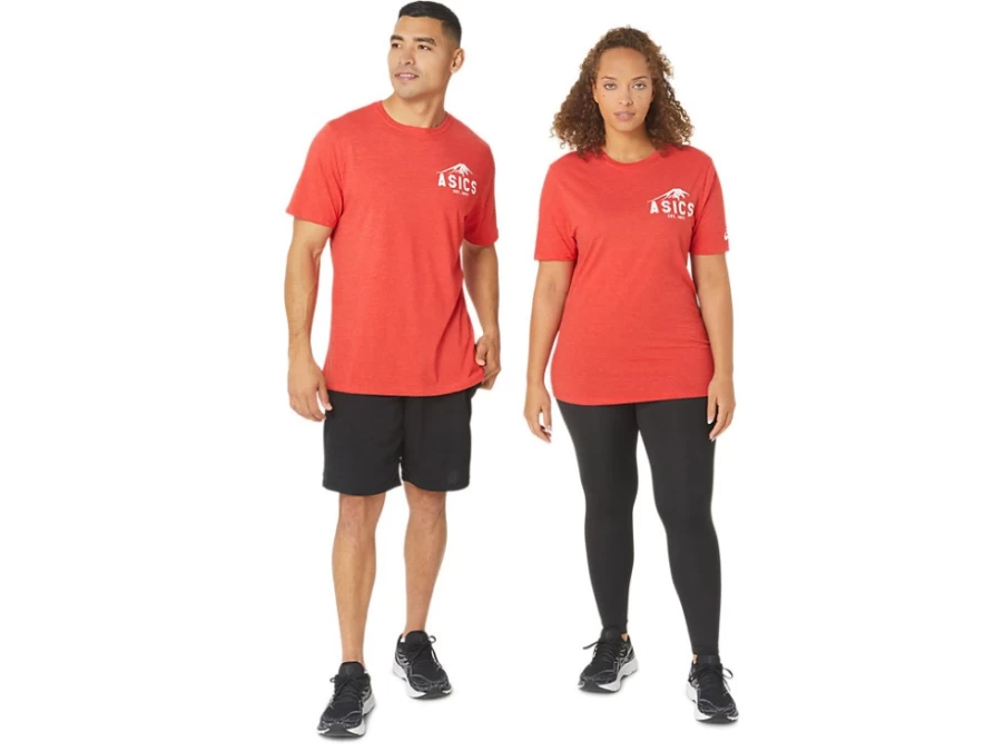 ASICS Unisex Classic Red Heather Fuji 1977 Vintage T-Shirt