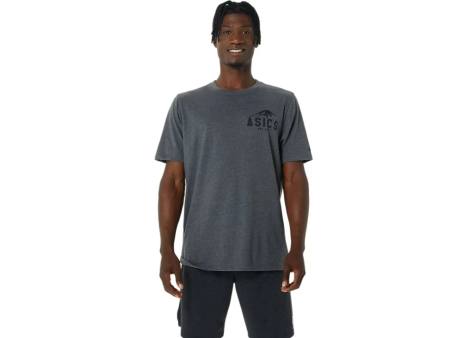 ASICS Unisex Dark Grey Heather FUJI 1977 Vintage T-Shirt