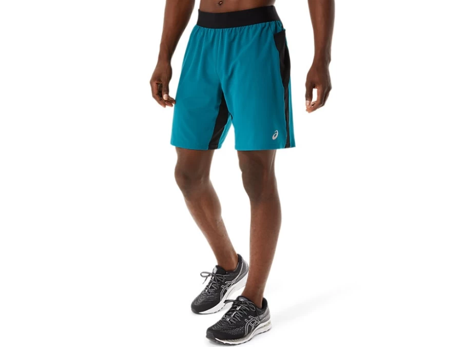ASICS Men's 9-Inch Mixer Shorts in Velvet Pine/Performance Black - Lightweight Running Shorts