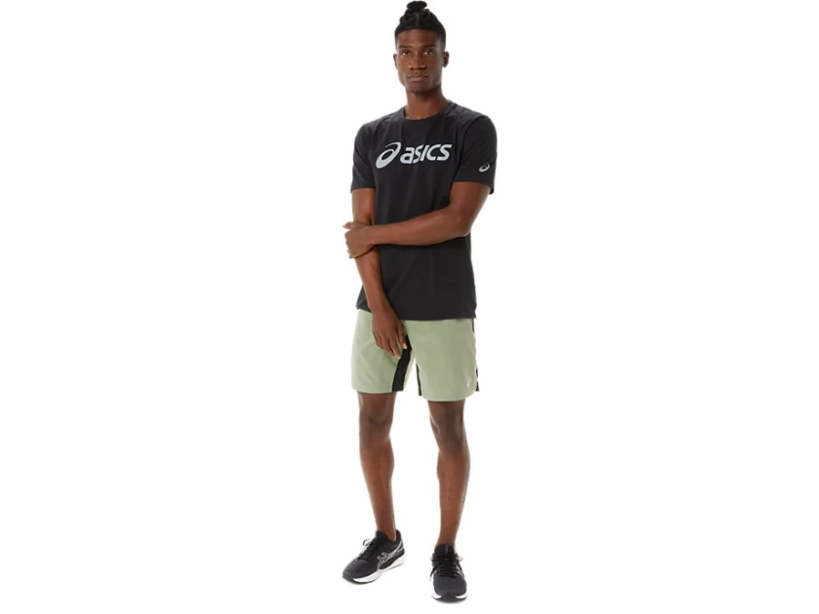 ASICS Men's 9-Inch Mixer Shorts - Lichen Green/Performance Black Running Athletic Shorts