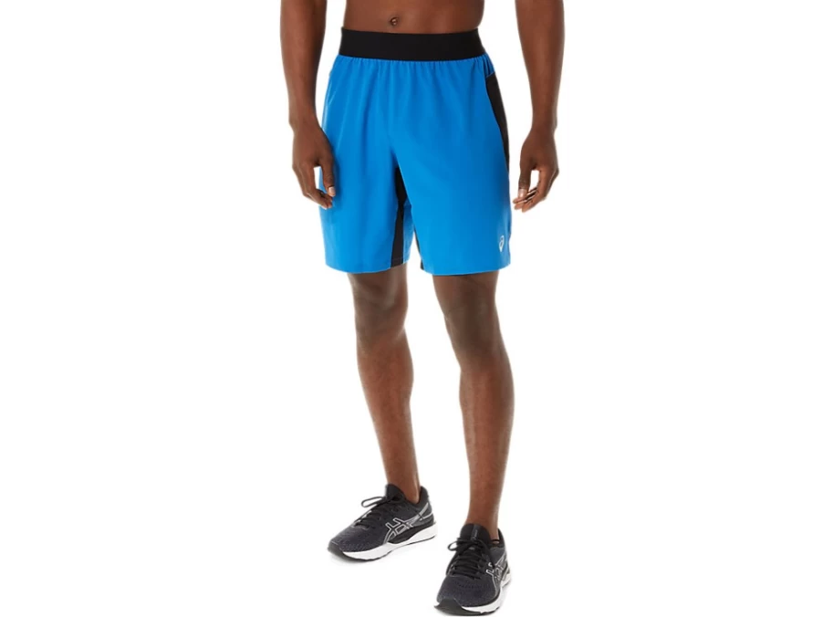 ASICS Men's 9-Inch Mixer Shorts in Lake Drive/Performance Black