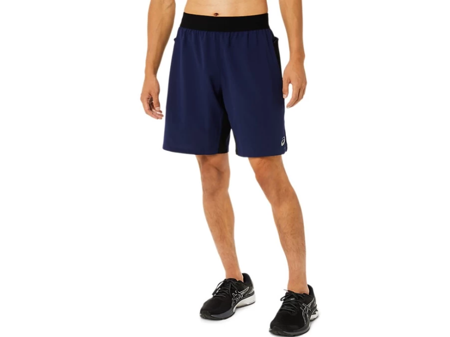 ASICS Men's 9-Inch Mixer Running Shorts in Peacoat/Performance Black