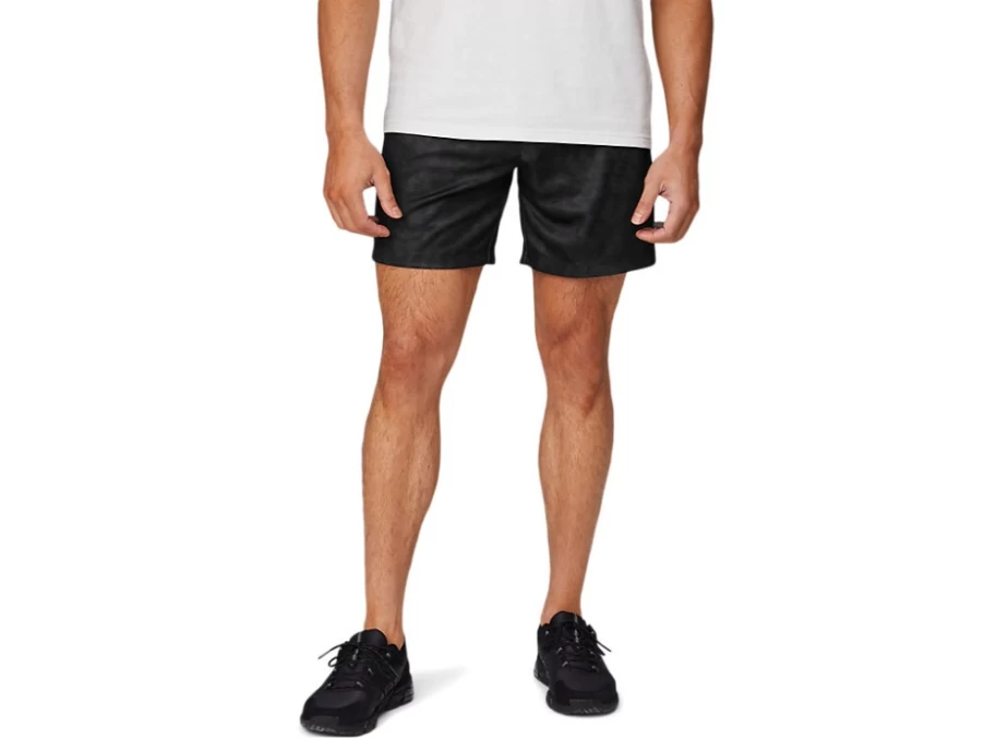 ASICS Men's 7-Inch Performance Black Knit Training Shorts