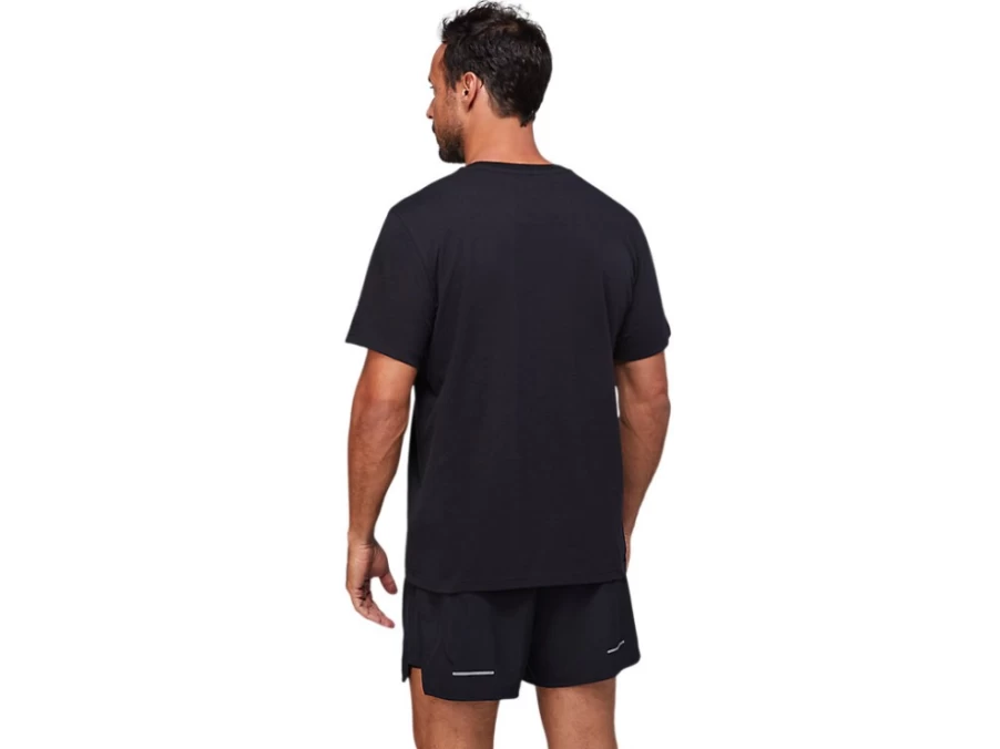 ASICS Unisex Performance Black Graphic Short Sleeve Top