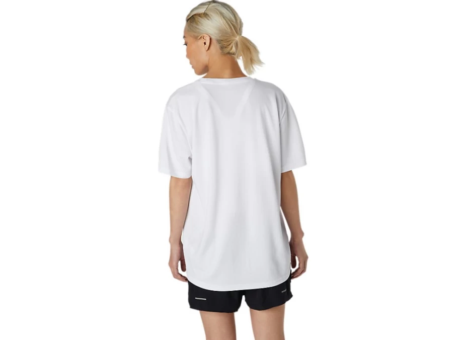 ASICS Unisex Brilliant White Logo Print Short Sleeve Top