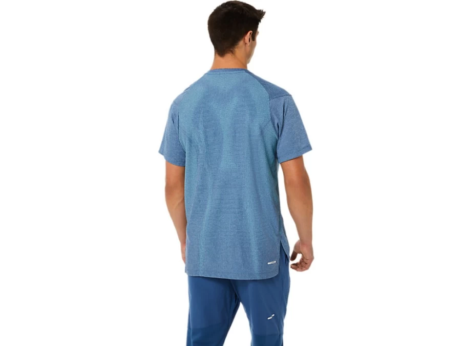 ASICS Men's Actibreeze Jacquard Short Sleeve Top - Grand Shark Heather