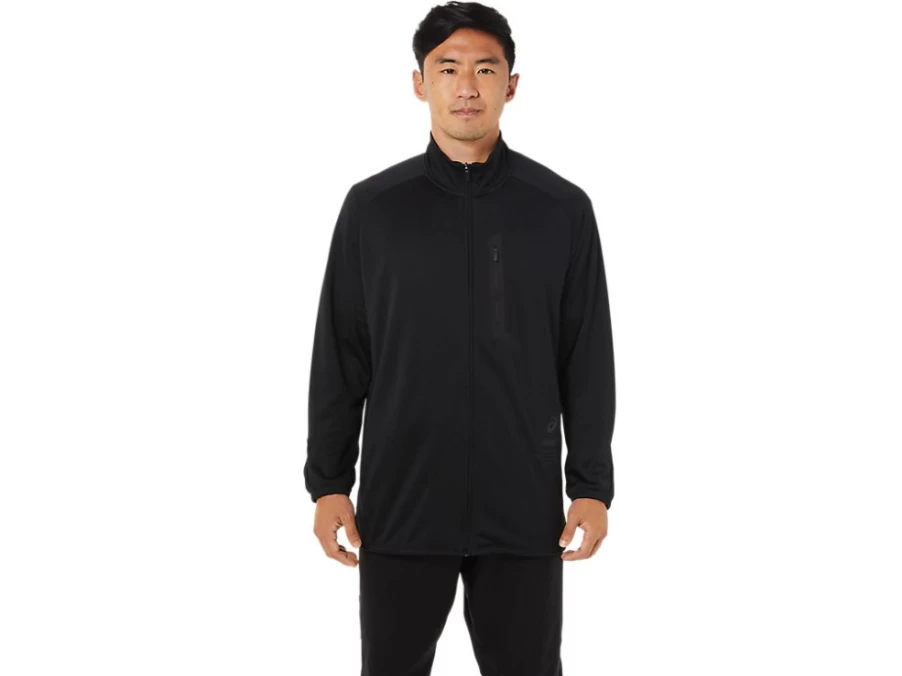 ASICS Men's Actibreeze Jacquard Jacket - Performance Black Lightweight Athletic Running Jacket