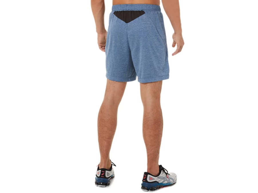 ASICS Men's 7-Inch Shorts in Grand Shark Heather - Quick-Dry Athletic Running Shorts