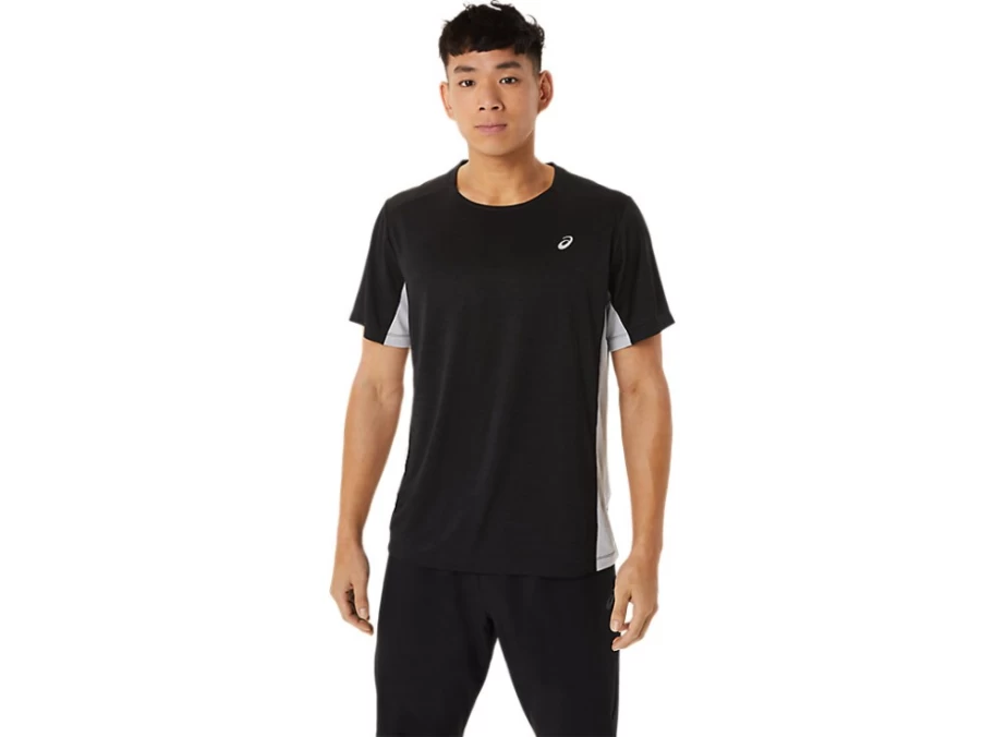 ASICS Men's M Train Sana Short Sleeve T-Shirt in Performance Black/Sheet Rock