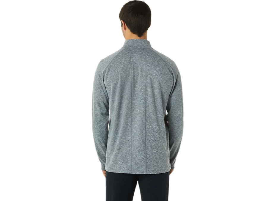 ASICS Men's Sana 1/2 Zip Pullover - Dark Grey Heather Athletic Training Top