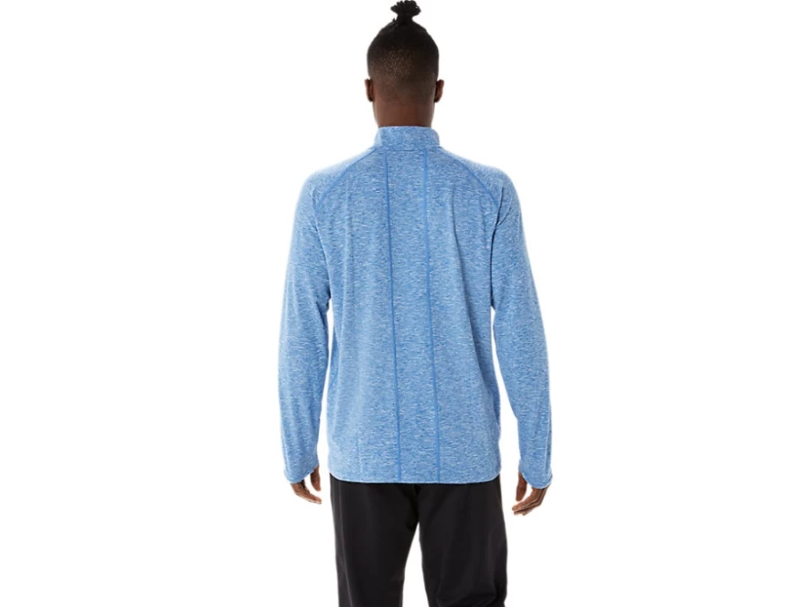ASICS Men's Sana 1/2 Zip Pullover - Lake Drive Heather/French Blue Athletic Training Top