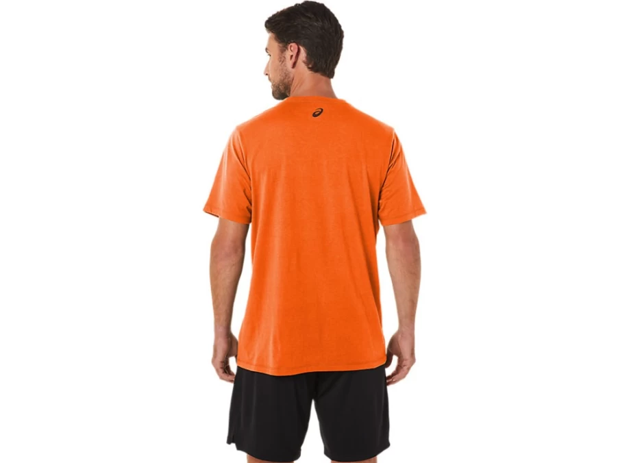 ASICS Men's Marigold Orange Heather SS Sunrise Runner Graphic Tee