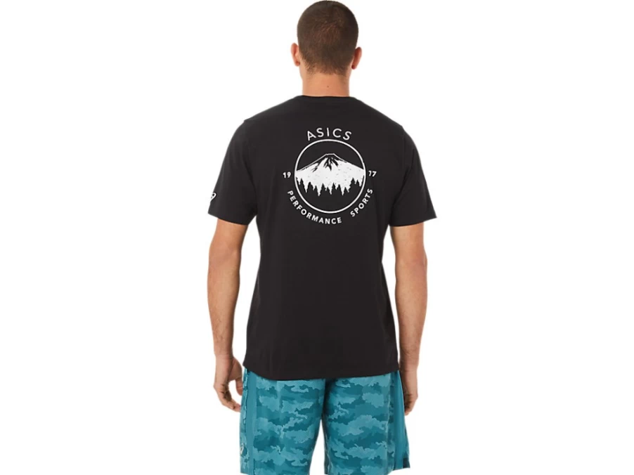 ASICS Men's 1977 Mountain Pocket T-Shirt in Performance Black - Vintage Athletic Tee