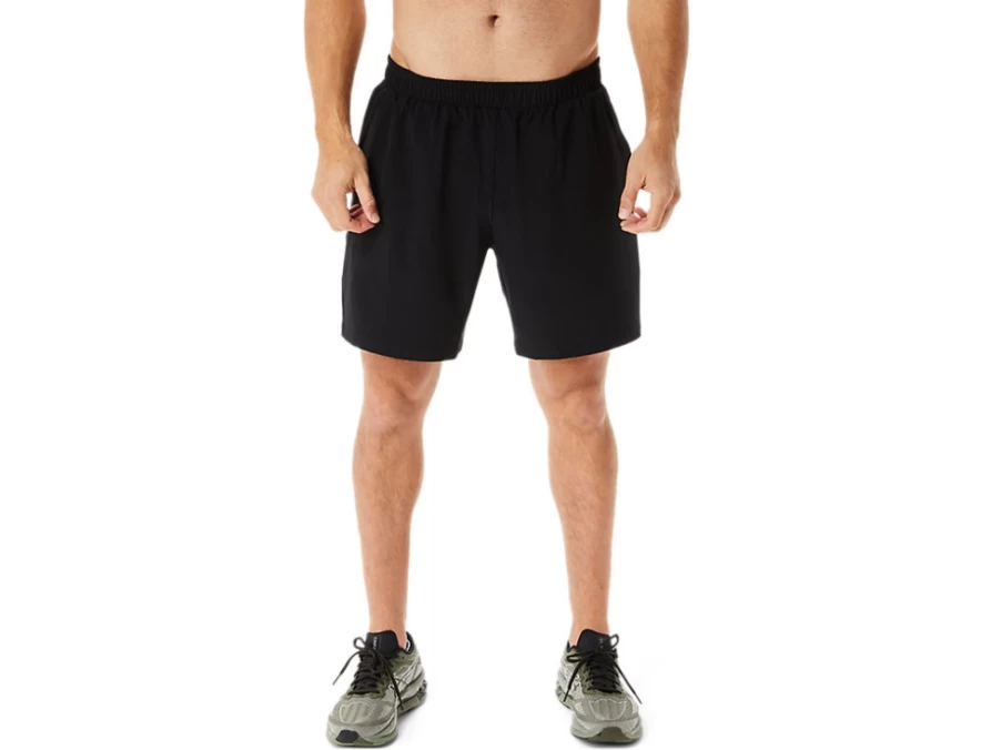 ASICS Men's 7-Inch Performance Black Woven Running Shorts