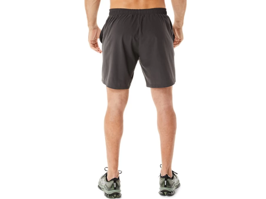 ASICS Men's 7-Inch Obsidian Grey Woven Shorts