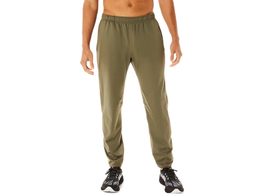 ASICS Men's Mantle Green Brushed Knit Pants - Comfortable Athletic Joggers