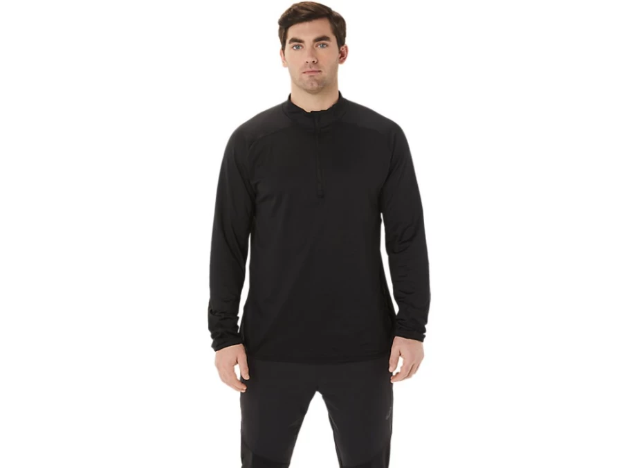 ASICS Men's Actibreeze Jacquard 1/2 Zip Top - Performance Black Athletic Shirt