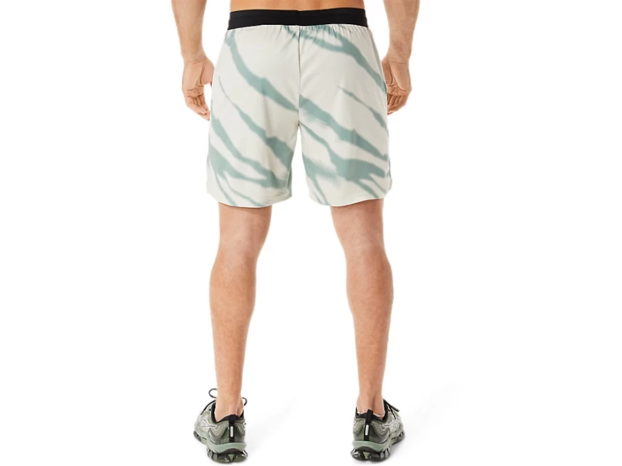 ASICS Men's Smoke Grey/Slate Grey All Over Print Seasonal Shorts
