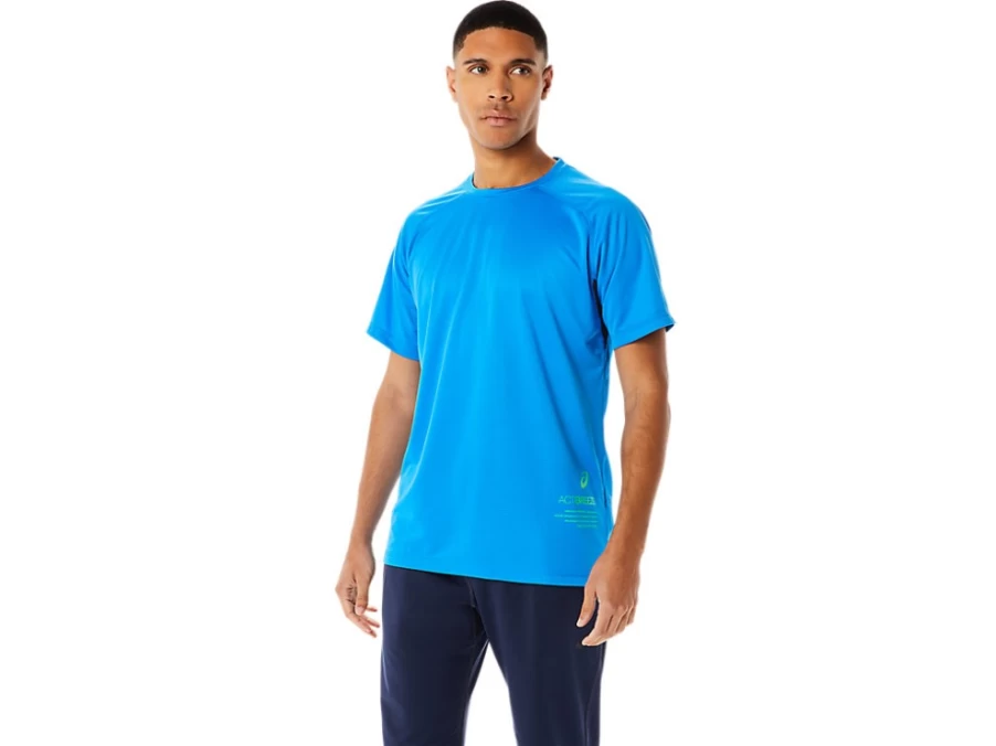 ASICS Men's Electric Blue Active Short Sleeve Top