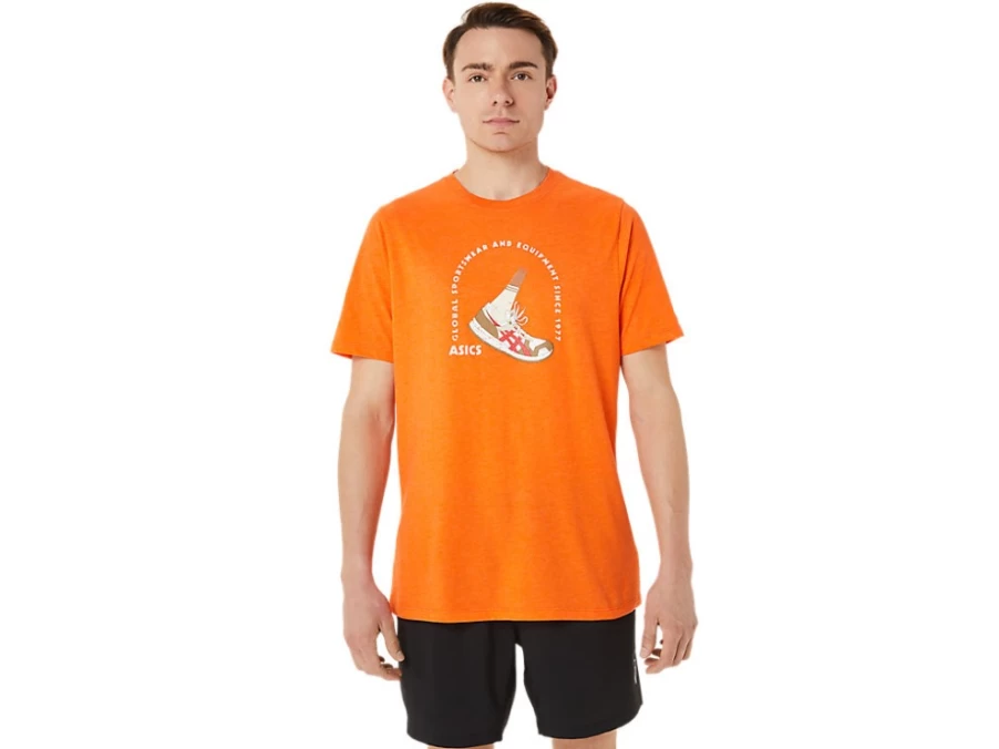 ASICS Men's Marigold Heather Global Sportswear Tee - Vintage 1977 SS T-Shirt