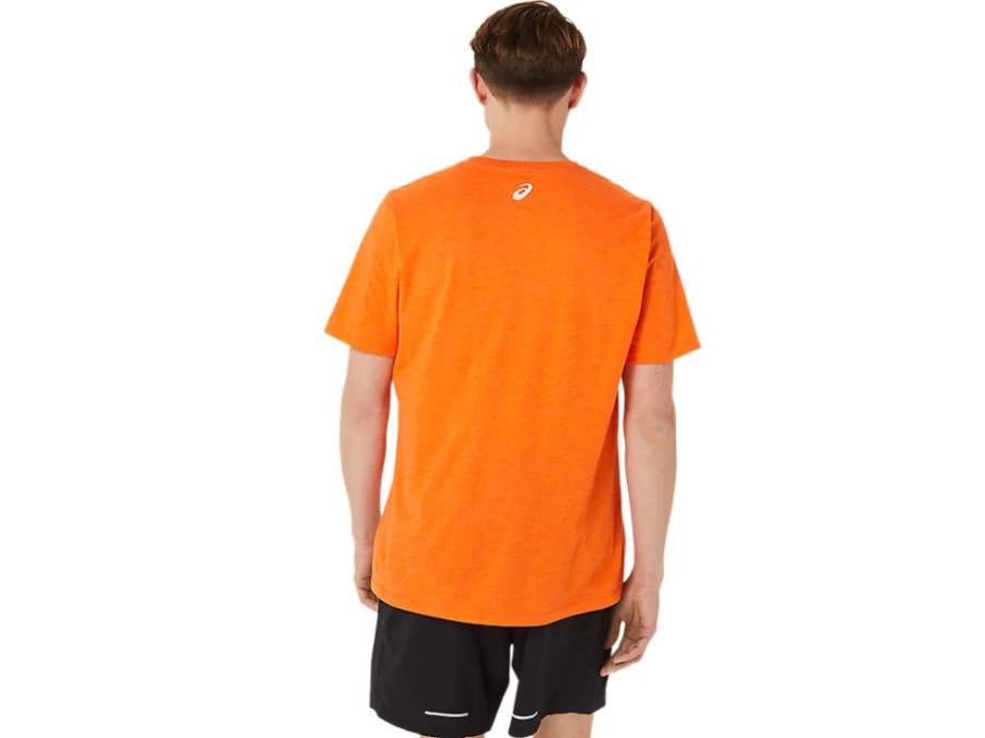 ASICS Men's Marigold Orange Heather Sports Tee - M SS PROPERTY Athletic Shirt