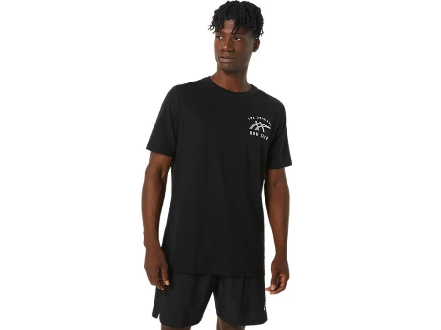 ASICS Men's ORC Luminous Small Logo Short Sleeve T-Shirt in Performance Black