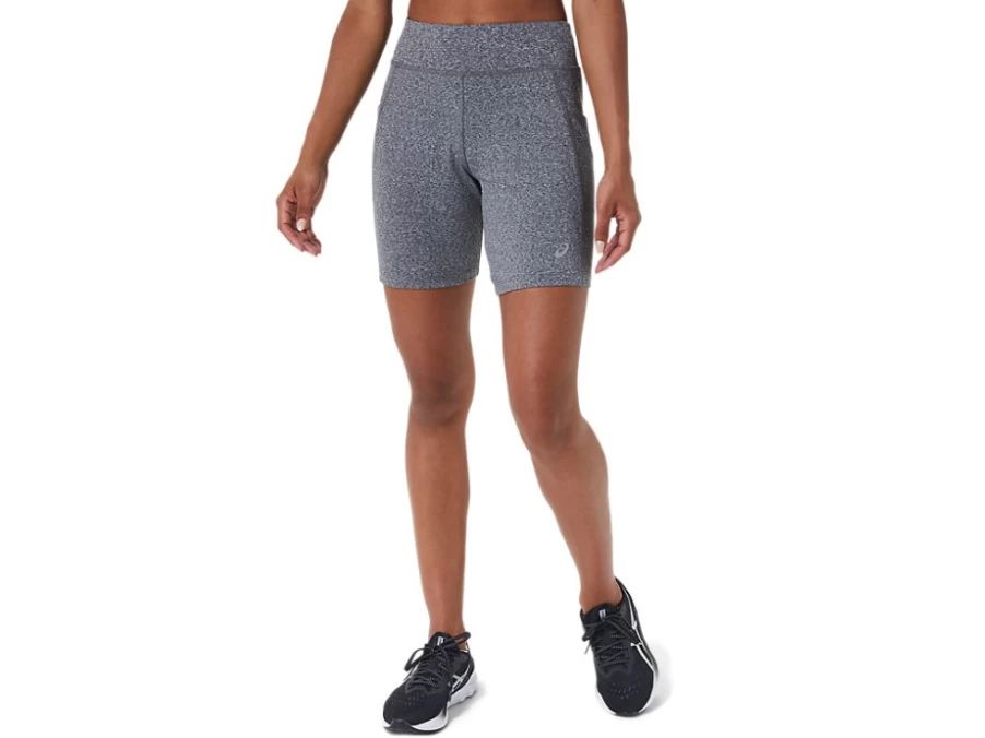 ASICS Women's Mid Grey Heather 7-Inch Knit Running Shorts