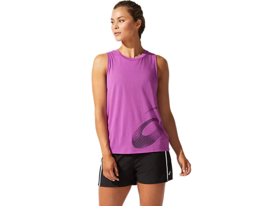 ASICS Women's Digital Grape Core Graphic Tank Top - Athletic Workout Shirt