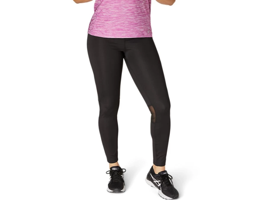 ASICS Women's W 7/8 HW TIGHT in Performance Black Emboss - High-Waisted Workout Leggings