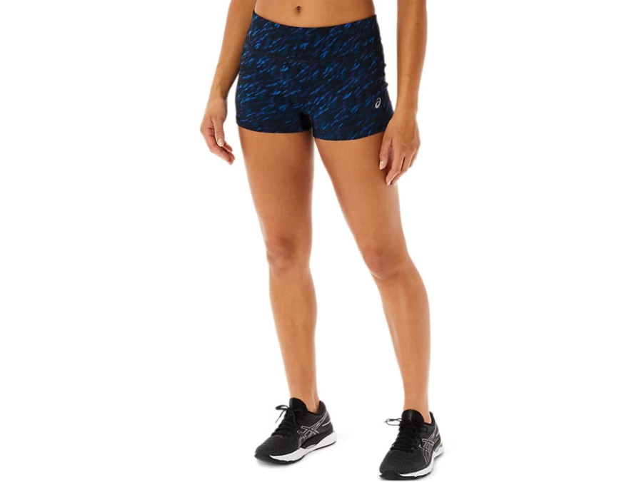 ASICS Women's Night Shade/Lake Drive Print 2-In-1 Training Shorts