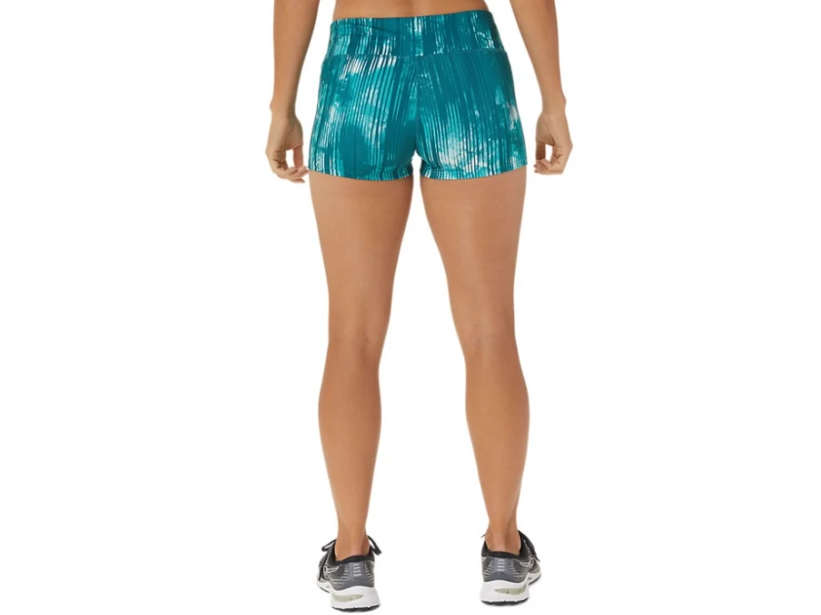 ASICS Women's 2-Inch Training Shorts in Perf Tie Dye Velvet Pine Print