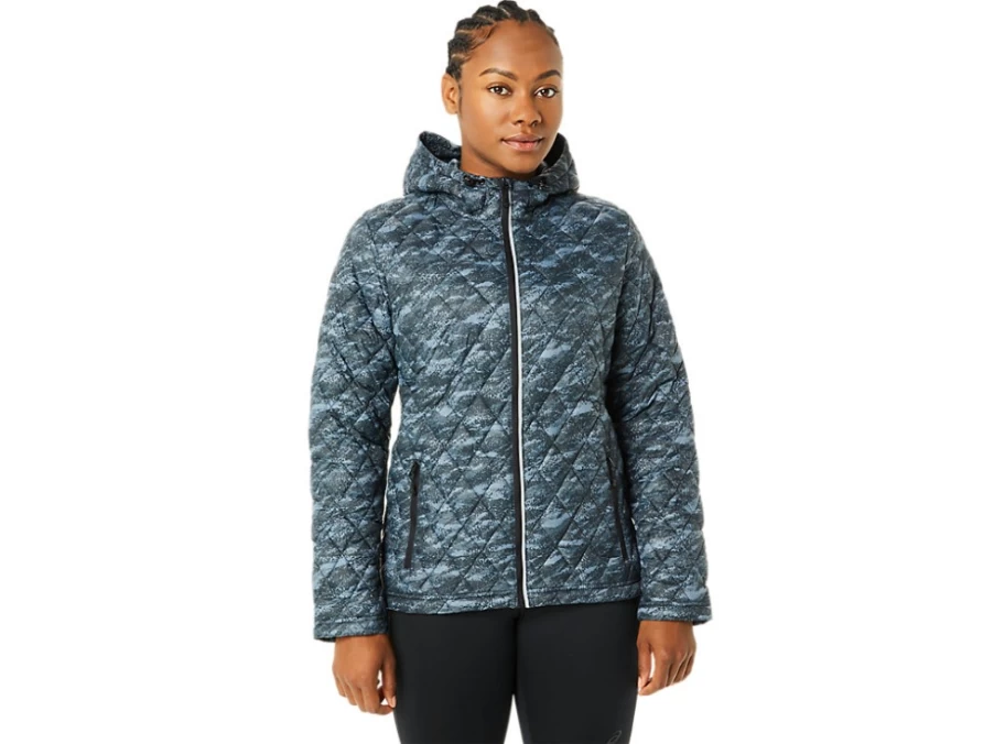 ASICS Women's Metropolis/Bright Lights Print Performance Insulated Jacket - Winter Warmth & Style
