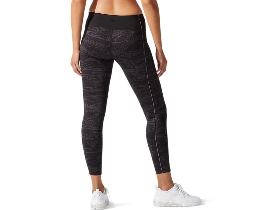 ASICS Women's Performance Black/Carrier Grey Piping Graphic Tight Running Pants