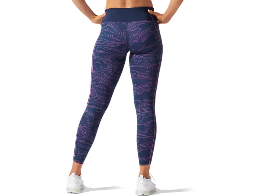 ASICS Women's French Blue/Digital Grape Piping Graphic Tight Running Leggings