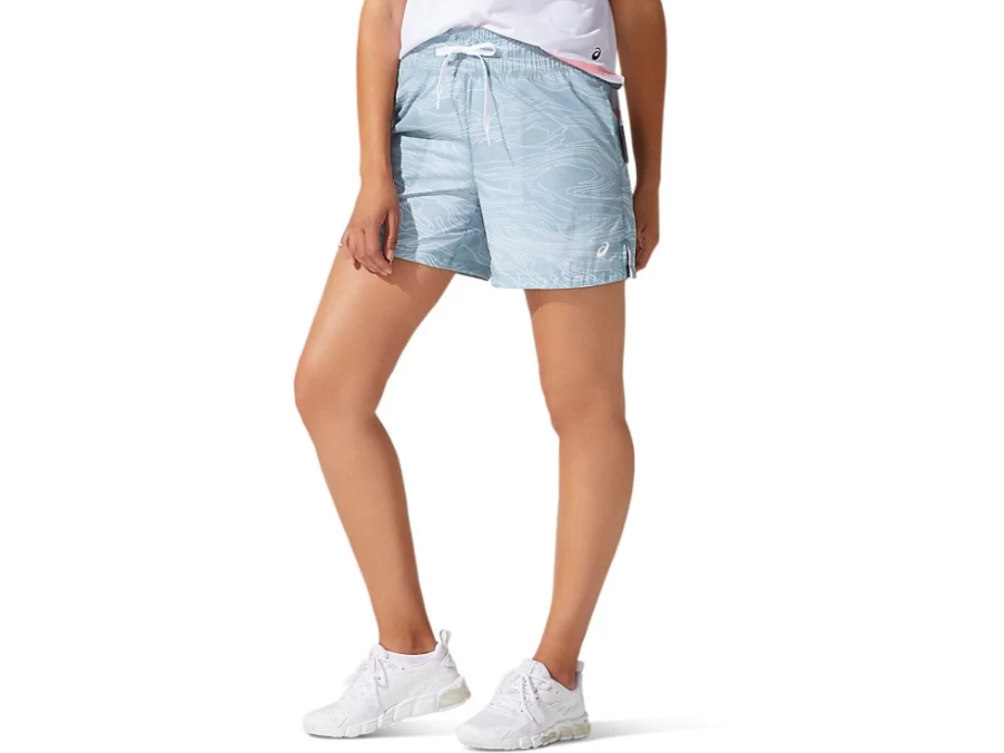 ASICS Women's Smoke Blue Airy Woven Shorts - Lightweight Comfort Running Shorts