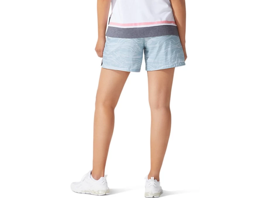 ASICS Women's Smoke Blue Airy Woven Shorts - Lightweight Comfort Running Shorts