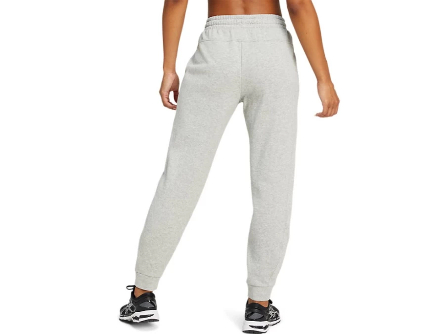 ASICS Women's Light Grey Heather Fleece Jogger Pants - Comfortable Running & Lounge Sweatpants