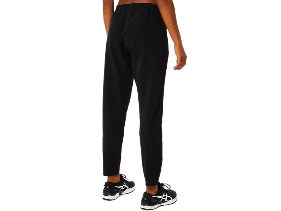 ASICS Women's Performance Black Woven Taper Pants for Athletic Comfort