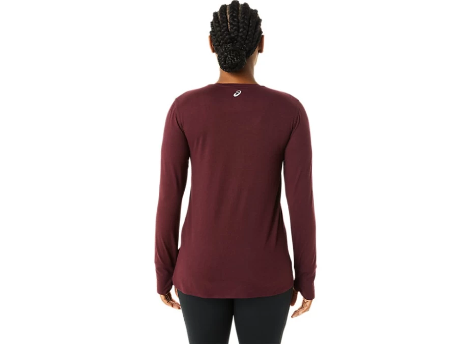 ASICS Women's Deep Mars Heather Long Sleeve Top - Athletic Comfort Fit